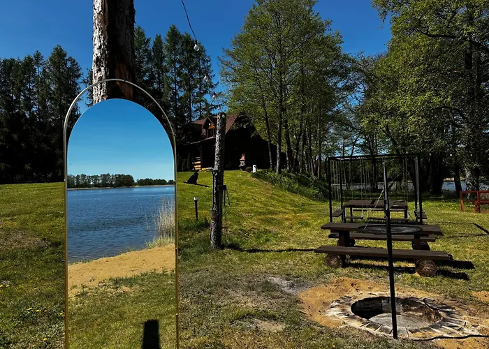 Dom Nad Jeziorem Winiec Mazury Sauna Linia Brzegowa Morsowanie Wędkowanie Dom wakacyjny Miłomłyn