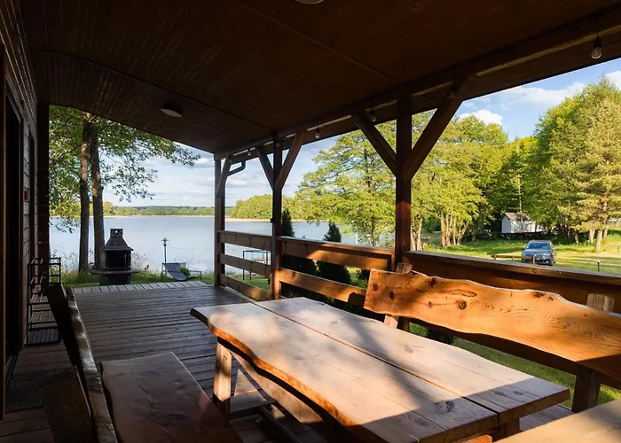 Dom wakacyjny Dom Nad Jeziorem Winiec Mazury Sauna Linia Brzegowa Morsowanie Wędkowanie